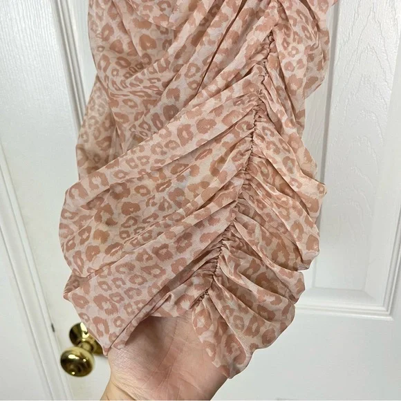 Oh Polly Pink Leopard Mini Dress - Picture 5 of 7